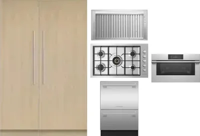 6 Piece Package Includes Refrigerator, Freezer, Cooktop, Wall Oven, Hood And Dishwasher